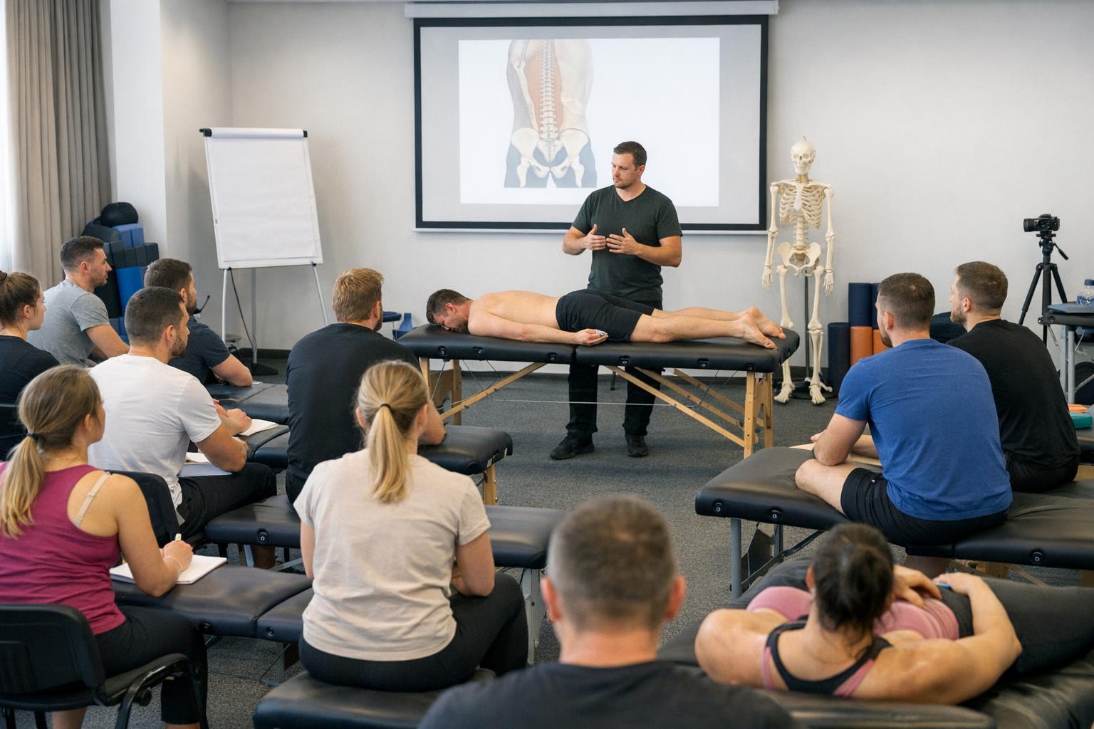 Sala szkoleniowa podczas warsztatów fizjoterapeutycznych w Rzeszowie